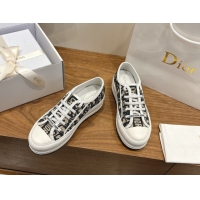 Best Product Dior Walk'n'Dior Platform Sneakers 4.5cm in Oblique Embroidered Cotton Beige/Blue 2026 0303023