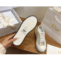Luxurious Dior Walk'n'Dior Platform Sneakers 4.5cm in Oblique Embroidered Cotton Gold 2026 0303025