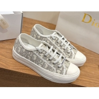 Top Design Dior Walk'n'Dior Sneakers in Oblique Embroidered Cotton Grey 2026 0303026