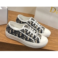 Durable Dior Walk'n'Dior Sneakers in Oblique Embroidered Cotton Blue 2026 0303027