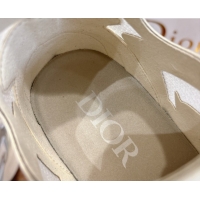 Shop Duplicate Dior B30 Countdown Tech Sneakers in Semi-Transparent Mesh, Technical Fabric and Rubber Grey/Khaki 2026 03