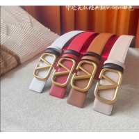 Reasonable Price Valentino Reversible Smooth Calfskin Belt 4cm V120601 Red/Black