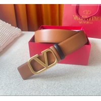 Good Taste Valentino Reversible Smooth Calfskin Belt 4cm V120602 Brown/Black