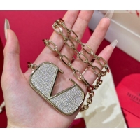 Trendy Design Valentino VLogo Chain Belt with Strass VLTN011001 Gold 2025
