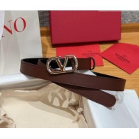 Luxury Grade Valentino VLogo Calfskin Leather Belt 2cm VL091201 Brown 2025