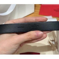 Best Quality Valentino VLogo Calfskin Leather Belt 2cm VL091201 Black 2025