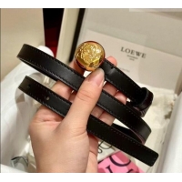 Grade Design Loewe Pebble Belt 1.5cm in Smooth Leather LW091201 Black/Gold 2025