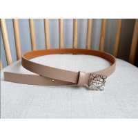 Super Quality Loewe Anagram Belt 2cm in Smooth Calfskin Leather LW091206 Light Pink/Silver 2025