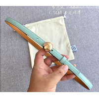 New Fashion Loewe Pebble Belt 1.5cm in Calfskin Leather LW091201 Green/Gold 2025