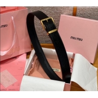 Best Product Miu Miu Belt 3.5cm in Patent Calfskin Leather MM26010402 Black/Gold 2025