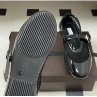 Top Design Alaia Ballets Flat in Fishnet & Rubber Overshoes Black AL020704