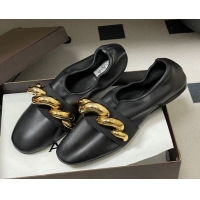 Durable Alaia Jewel Slippers Flat in Leather Black 2026 AL020705