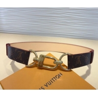 Promotional Louis Vuitton Monogram Canvas and Chain Belt 4cm 0820 Nude 2024
