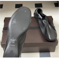 Cheap Price Alaia Slippers Flat in Calfskin Leather Black 2026 AL020706