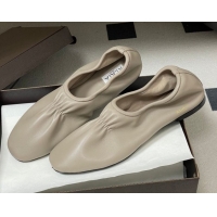 Sumptuous Alaia Slippers Flat in Calfskin Leather Grey 2026 AL020706