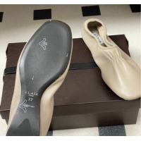 Sumptuous Alaia Slippers Flat in Calfskin Leather Grey 2026 AL020706