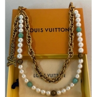 Big Discount Louis Vuitton Pearls Chain Belt and Bag Charm M02606 Aged Gold/Others 2025