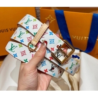 Buy Cheap Louis Vuitton LV x TM Monogram Multicolored Belt 3cm 0617 White 2025