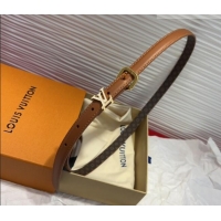 New Fashion Louis Vuitton Darling Ard Belt 1.5cm in Leather LV091201 Brown/White LV 2025