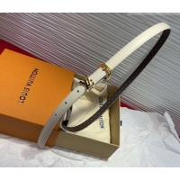 Well Crafted Louis Vuitton Darling Ard Belt 1.5cm in Leather LV091201 White/Black LV 2025
