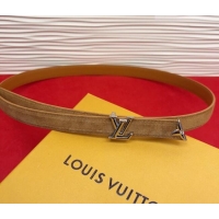 Buy Cheap Louis Vuitton Pretty LV Belt 2cm in Suede and Leather M8232 Beige/Silver 2026