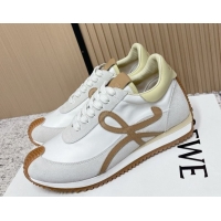 Most Popular Loewe Flow Runner Sneakers in Nylon and Suede White 0226037