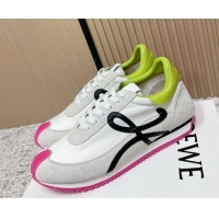 Best Price Loewe Flow Runner Sneakers in Nylon and Suede White 2026 0226043