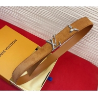 Buy Discount Louis Vuitton Pretty LV Belt 3cm in Suede and Leather M8232 Beige/Silver 2026