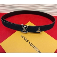 Best Product Louis Vuitton Pretty LV Belt 3cm in Suede and Leather M8232 Black/Silver 2026