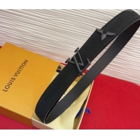 Good Quality Louis Vuitton Pretty LV Belt 3cm in Suede and Leather M8232 All Black 2026