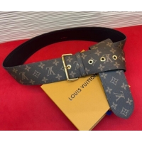 Promotional Louis Vuitton Monogram Canvas Waist Belt 6.5cm with Gold Buckle LV031701 2026