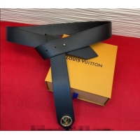 Good Quality Louis Vuitton Tie The Knot Waist Belt 4.5cm in Cafskin Leather LV031703 Black 2026