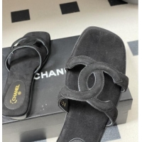 ​Good Quality Chanel Suede Mules Sandals G47250 Black 2026