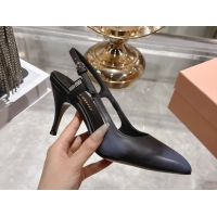 Top Design Miu Miu Calf Leather Slingbacks Pump 7.5cm 5I546E Black 2026