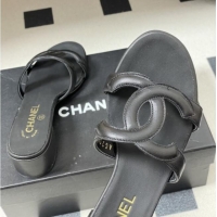 ​Top Quality Chanel Lambskin Heeled Mules Sandals G47250 Black 2026