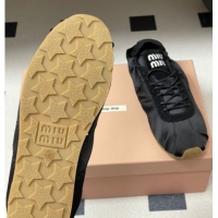 Shop Cheap Miu Miu Plume satin sneakers 5E570E Black 2026