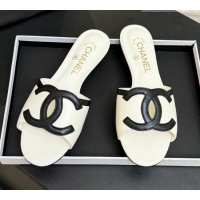 ​Buy Fashionable Chanel Lambskin Flat Mules Sandals G47252 White 2026