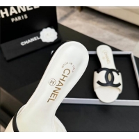 ​Buy Fashionable Chanel Lambskin Flat Mules Sandals G47252 White 2026