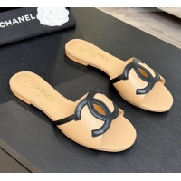 ​Famous Brand Chanel Lambskin Flat Mules Sandals G47252 Beige 2026