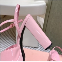 Pretty Style Miu Miu Patent Leather High Heel Sandals 11.5cm Pink2 MM120806 1208068
