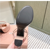 Stylish Miu Miu Patent Leather High Heel Sandals 11.5cm MM120806 Light Pink 2026