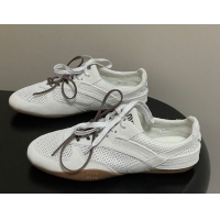 Good Looking Miu Miu Mesh and Suede Sneakers 5E589E White 2026