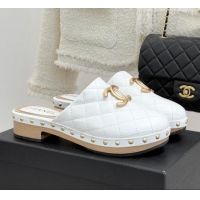 Traditional Discount Chanel Calfskin Mules CH040205 White 2026