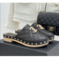 Buy Top Quality Chanel Calfskin Mules CH040206 Black 2026