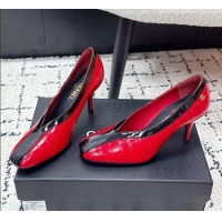 Super Quality Chanel Pumps in Crocodile Embossed Calfskin & Patent Calfskin G47181 Red/Black 2026