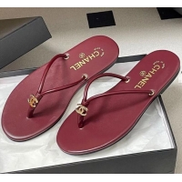 ​Hot Style Chanel Thongs in Calfskin G47243 Burgundy Spring Summer 2026