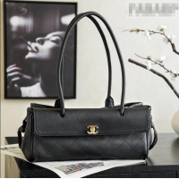 Top Grade Chanel Small Shopping Bag in Grained Calfskin AS6288 Black 2026