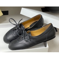 Top Grade The Row Leather Laced-up Sneakers TR120802 Black 2026