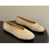 Good Product The Row Suede Flat Loafers TR120803 Beige 2026