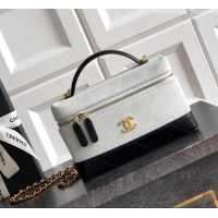 Low Cost Chanel Vanity with Chain in Suede Calfskin & Shiny Lambskin AP5186 Light Grey 2026